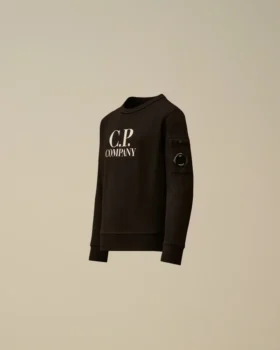 U16 Diagonal Fleece-Sweatshirt med rund hals och logotyp