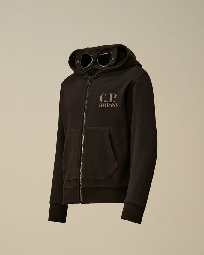 U16 Diagonal Fleece Zip Goggle-Sweatshirt