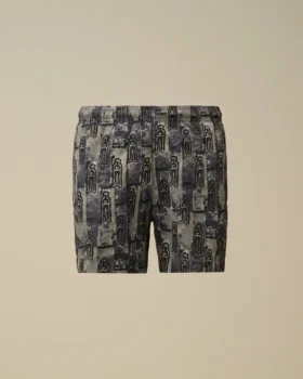 U16 Flatt Nylon-badshorts med tryck