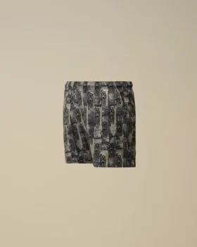 U16 Flatt Nylon-badshorts med tryck