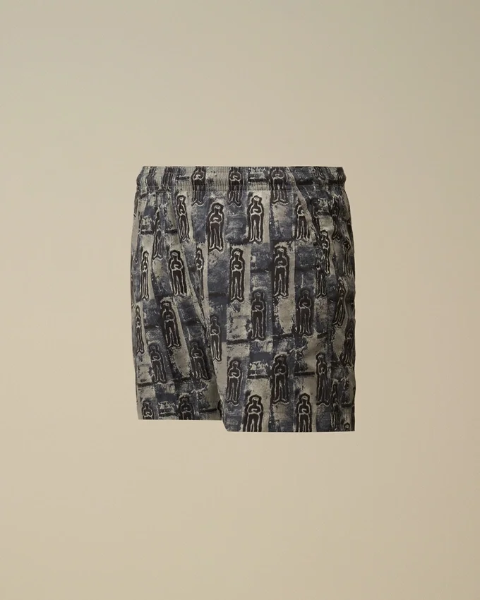 U16 Flatt Nylon-badshorts med tryck