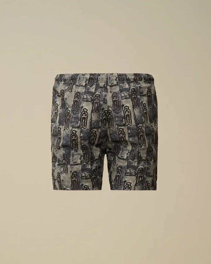 U16 Flatt Nylon-badshorts med tryck