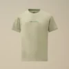 U16 kortärmad T-shirt i bomullsjersey 30/1 med stort logo-tryck