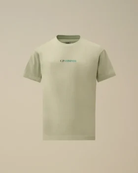 U16 kortärmad T-shirt i bomullsjersey 30/1 med stort logo-tryck