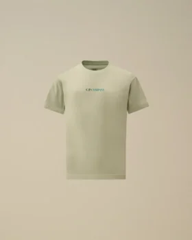 U16 kortärmad T-shirt i bomullsjersey 30/1 med stort logo-tryck