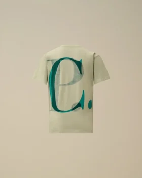 U16 kortärmad T-shirt i bomullsjersey 30/1 med stort logo-tryck