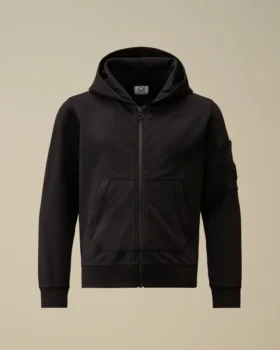 U16 Lätt fleece-Sweatshirt med huva och Lens-motiv