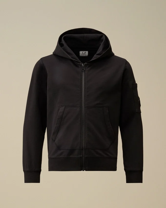 U16 Lätt fleece-Sweatshirt med huva och Lens-motiv