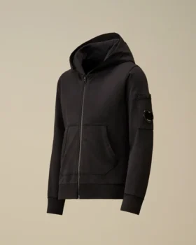 U16 Lätt fleece-Sweatshirt med huva och Lens-motiv