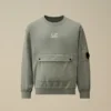 U16 Lätt fleece-Sweatshirt med rund hals och blandade detaljer