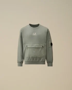 U16 Lätt fleece-Sweatshirt med rund hals och blandade detaljer