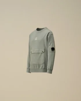 U16 Lätt fleece-Sweatshirt med rund hals och blandade detaljer
