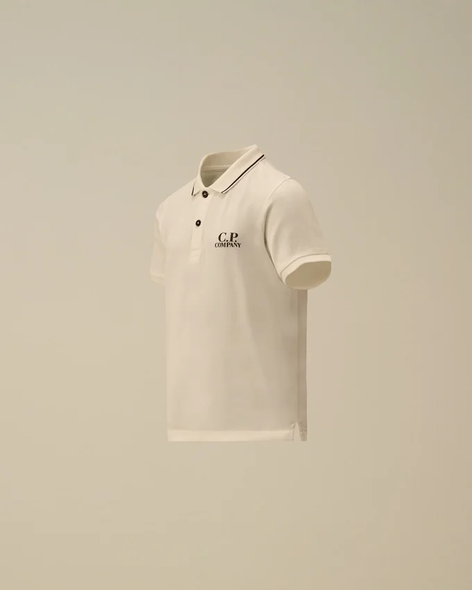 U16 stretchpiqué, kortärmad logopolo