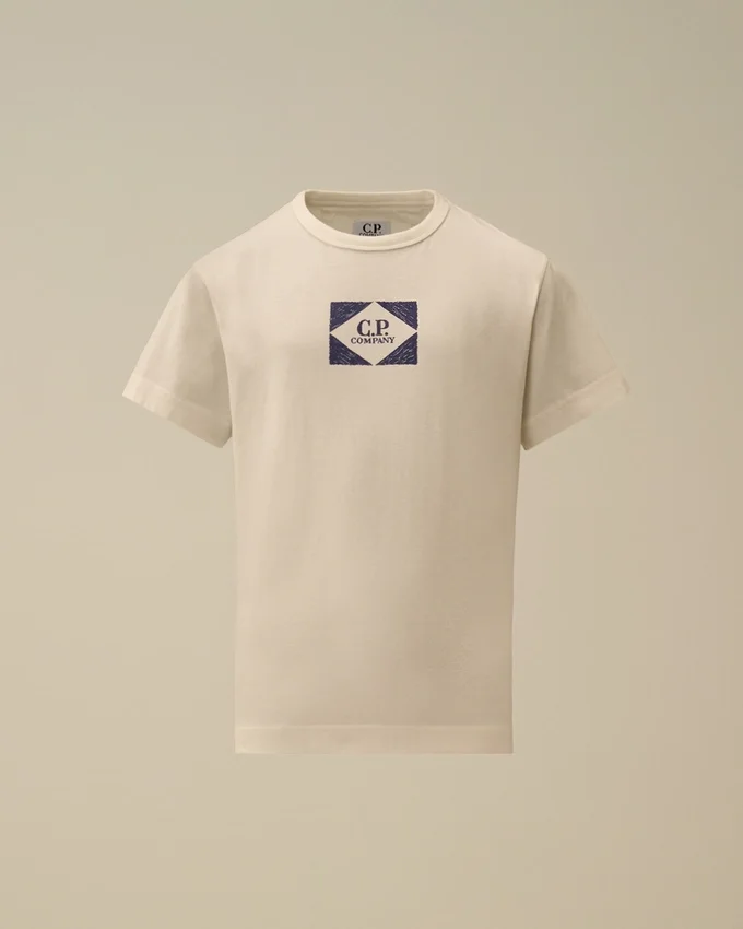 U16 T-shirt i bomullsjersey 30/1 med korta ärmar och tryck