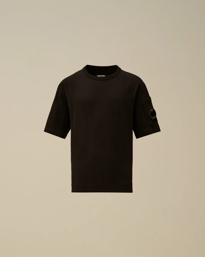 U16 T-shirt i bomullsjersey 30/1 med korta ärmar och överdimensionerad Lens-logotyp