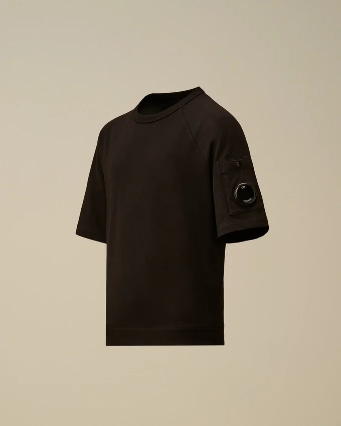 U16 T-shirt i bomullsjersey 30/1 med korta ärmar och överdimensionerad Lens-logotyp