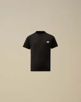 U16 T-shirt med kort ärm, logotyp-patch och bomullsjersey 30/1