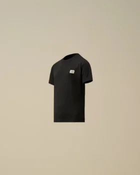 U16 T-shirt med kort ärm, logotyp-patch och bomullsjersey 30/1