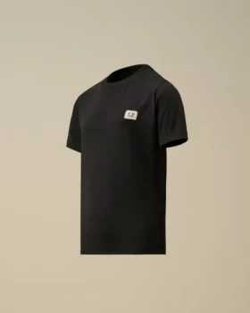 U16 T-shirt med kort ärm, logotyp-patch och bomullsjersey 30/1