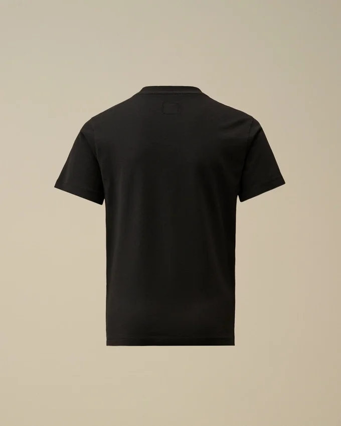 U16 T-shirt med kort ärm, logotyp-patch och bomullsjersey 30/1