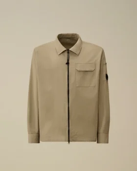 Övertröja i ekologisk gabardin med dragkedja och Lens-detalj