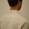 Övertröja i ekologisk gabardin med dragkedja och Lens-detalj