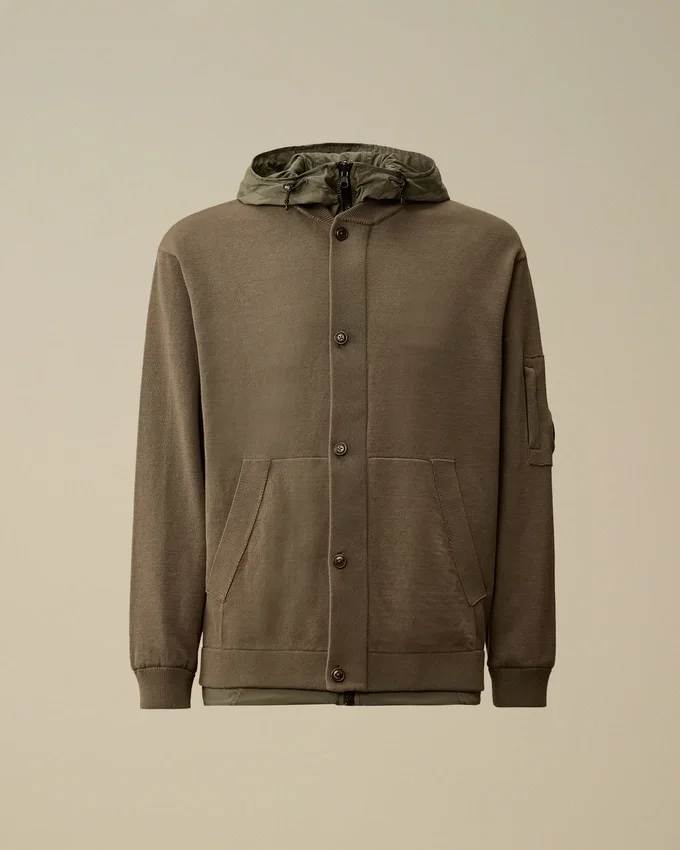 Vändbar hoodie i bomullsblandning